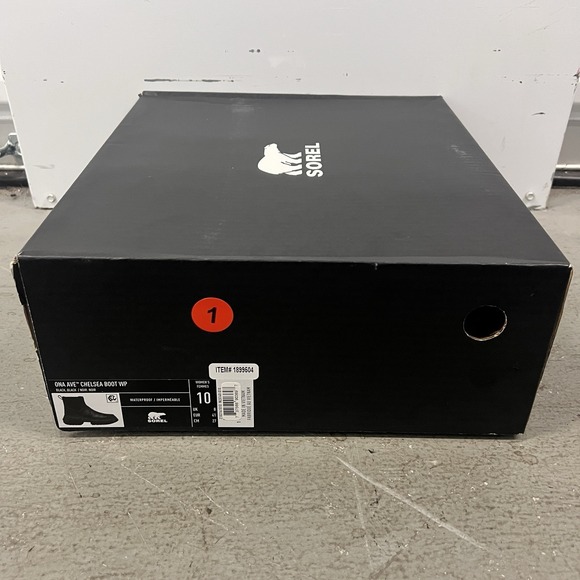 SOREL Ona Ave Chelsea Boot WP Black Women's Size 10 Waterproof Leather Lug Sole - Picture 7 of 8